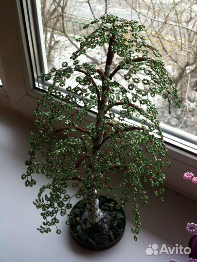 Деревья из бисера