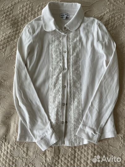 Рубашка белая для девочки 146