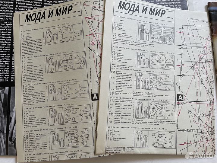 Журналы мод с выкройками винтаж 80 90-х Гдр Чехия