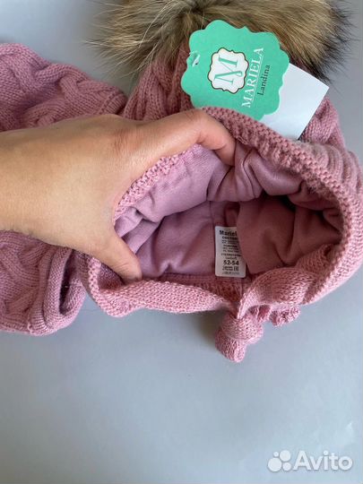 Комплект зимний новый на девочку шапка снуд