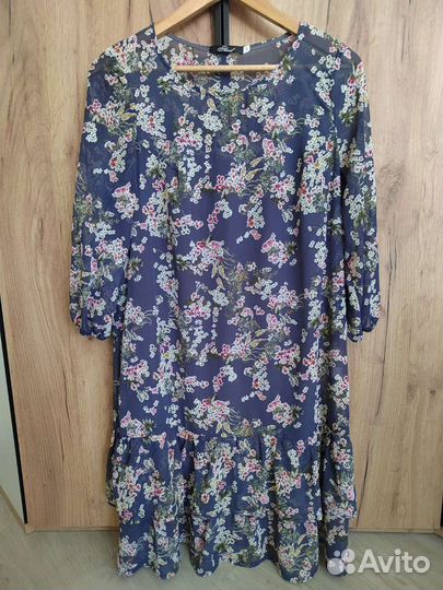Шифоновое платье новое 46 48