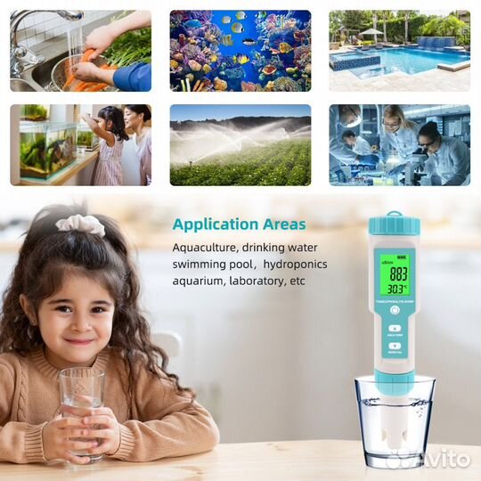 Ph метр PH TDS EC ORP Salinity S. G temp 7в1