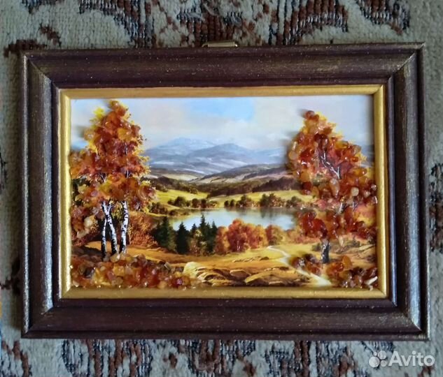 Картины из необработанного янтаря