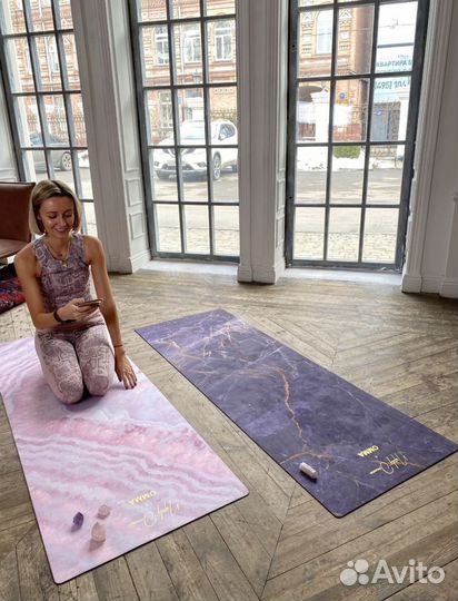 Коврик для йоги omma black onyx новый в упаковке