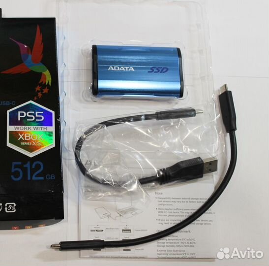 Внешний диск SSD adata SE800, 512 GB