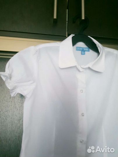 Блузка белая для девочек 134