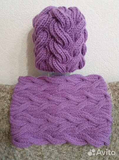 Шапка снуд вязаные ручная работа