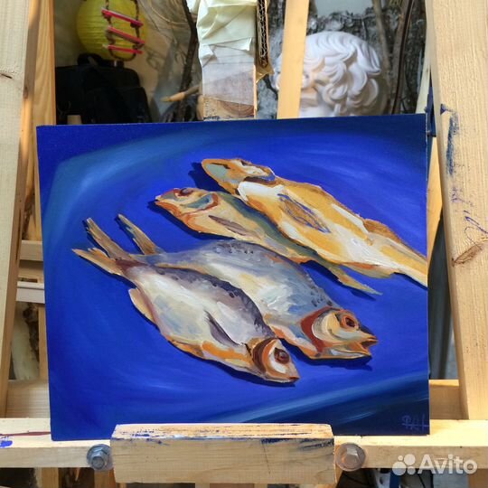 Картина маслом «Лещи»