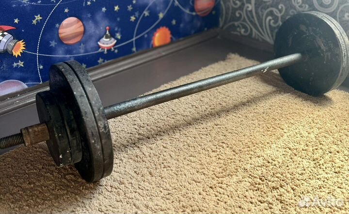 Гриф с блинами