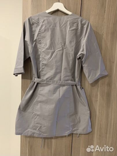 Халат медицинский серый верх 48 l