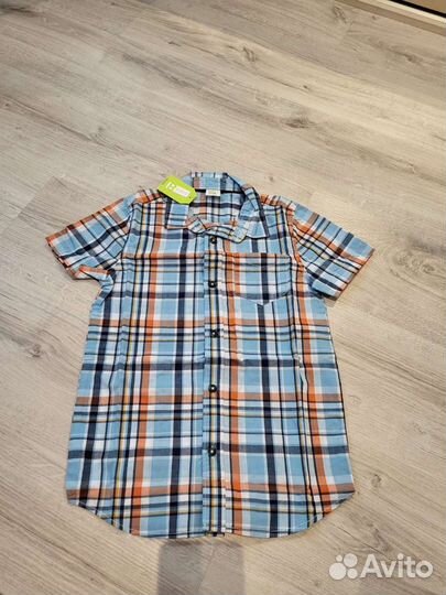 Рубашка детская в клеточку 116 см