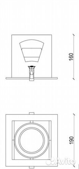 Светильник встраиваемый algol 1 LED 30W 4000K