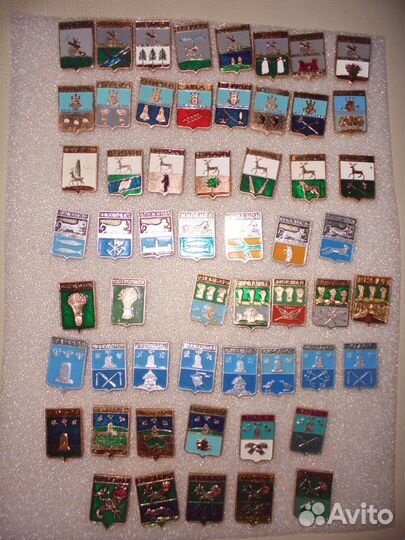 Гербы городов Российской империи Набор 152 зн