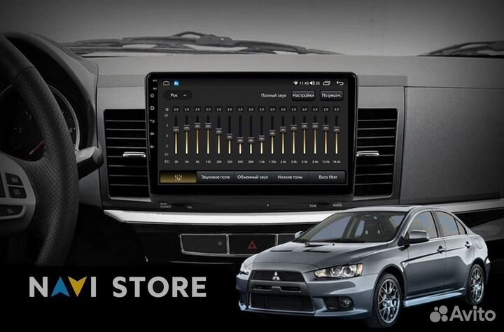 Магнитола Mitsubishi Lancer X 2010-2015 2/32 +4G