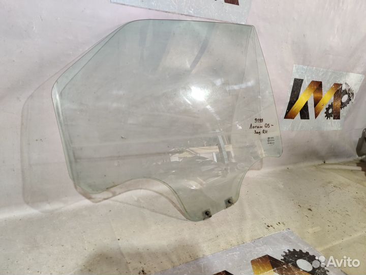 Рено Логан 2005-2014 Стекло заднее правое 9199