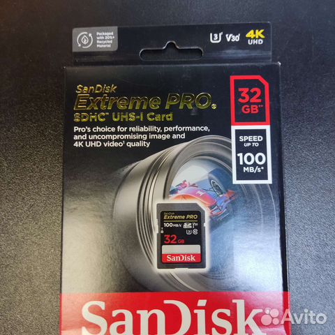 Карта памяти sdhc 32GB SanDisk Extreme Pro V30