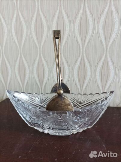 Ладья с ручкой СССР мельхиор