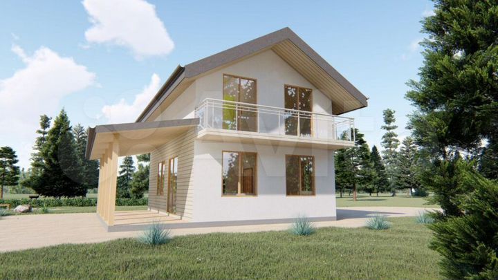 Дом 96 м² на участке 8 сот.