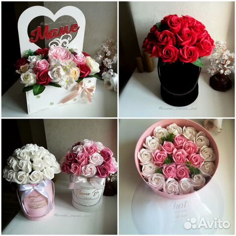 Букет мыльных роз маме,подругесестре подарок цветы