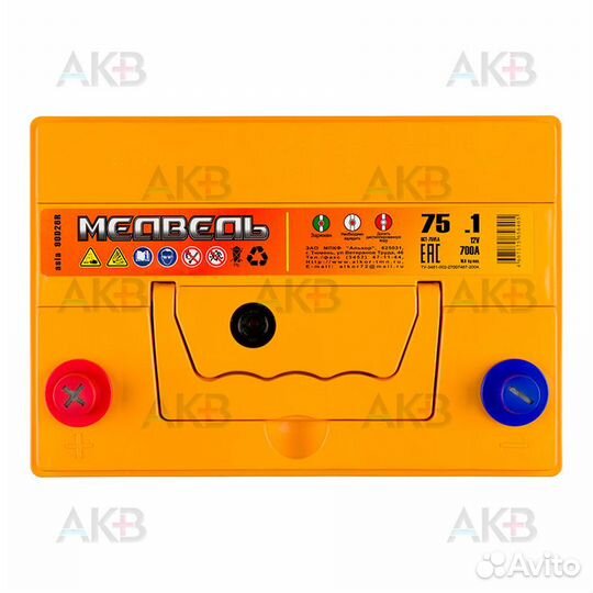 Аккумулятор автомобильный Медведь 90D26R 75 Ач 700