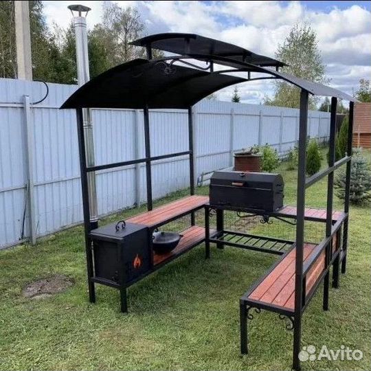 Мангалы loft с печью и крышей