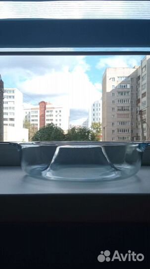 Круглая стеклянная форма для выпечки
