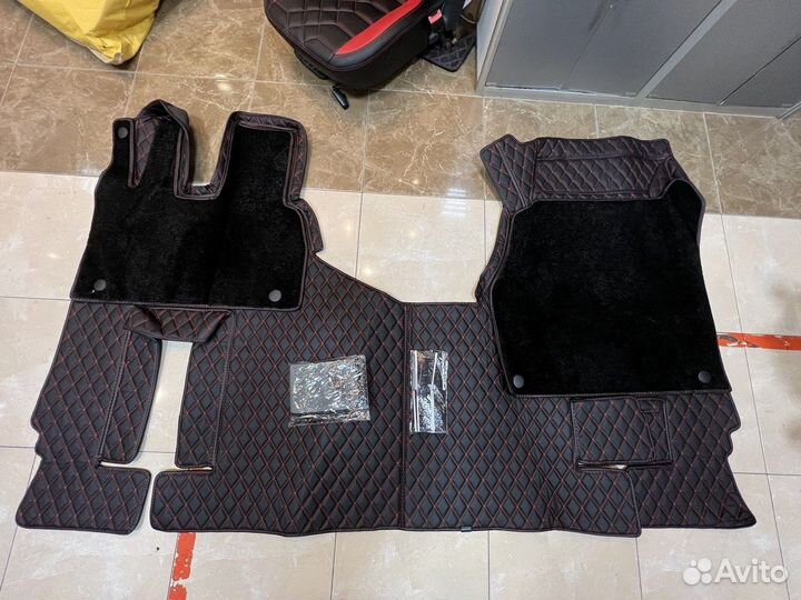 3d коврики из экокожи Mercedes Actros мр4 ровн пол