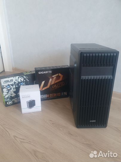 Игровой компьютер i3 10100f 16gb ddr4 gtx1060