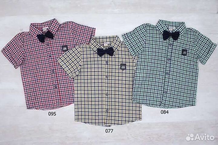 Новая рубашка с бабочкой для мальчика Турция