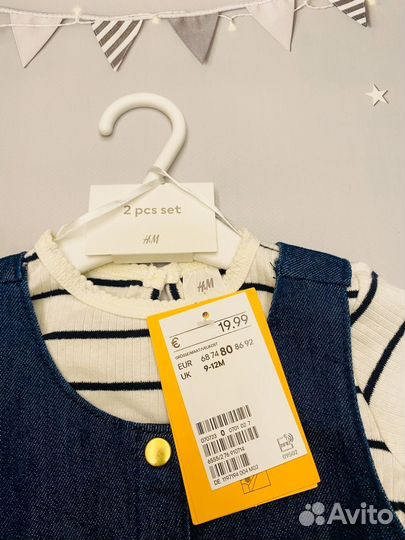 Новое платье для девочки H&M 80