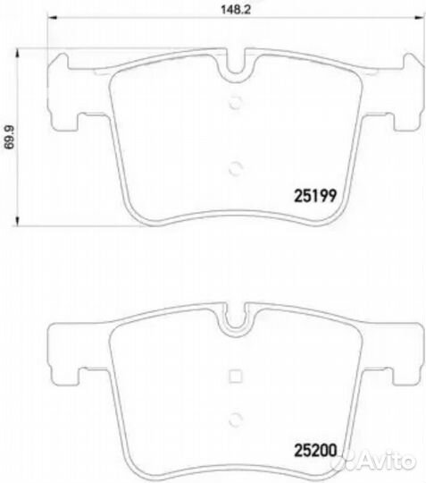 Brembo P06075 Колодки дисковые передние BMW X3 F25