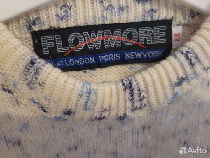 Свитер винтажный шерстяной детский 146 см