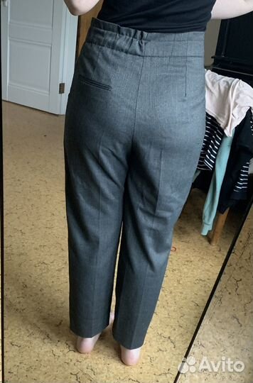 Брюки mango прямые немного зауженные к низу