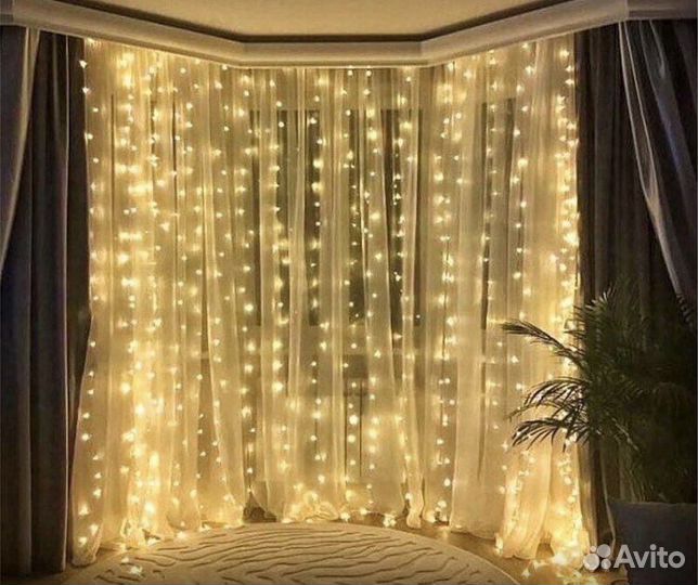 Штора гирлянда