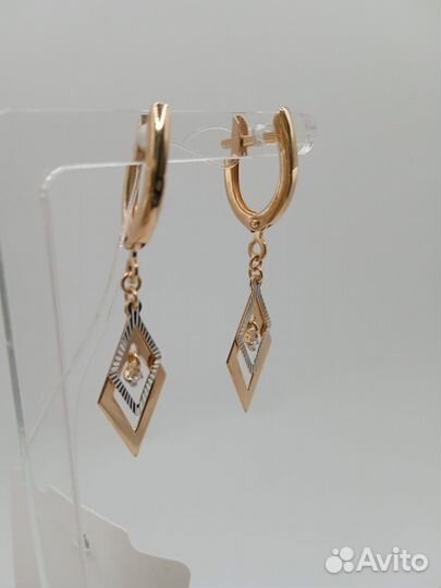 Золотые серьги 585 пробы. Арт 128