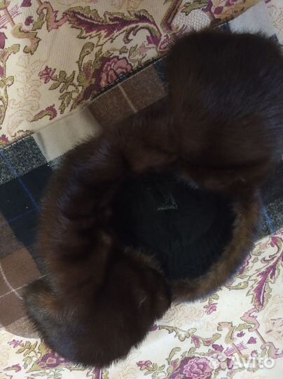 Норковая шапка мужская ушанка