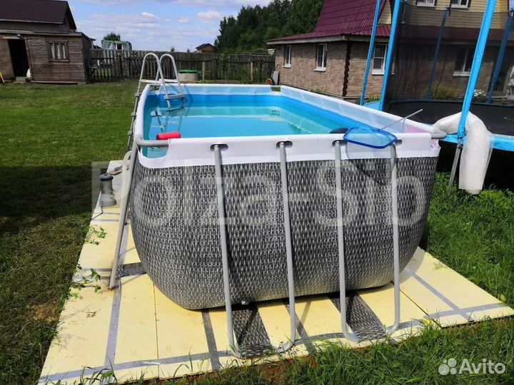 Каркасный бассейн 412х201х122 Ротанг