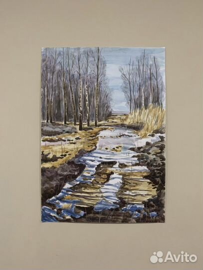Картина пейзаж акварель живопись