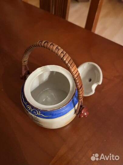 Фарфоровая сахарница японская ручная роспись