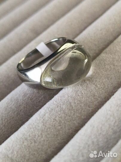 Кольцо с прозрачным кристаллом 16.5, 17, 18