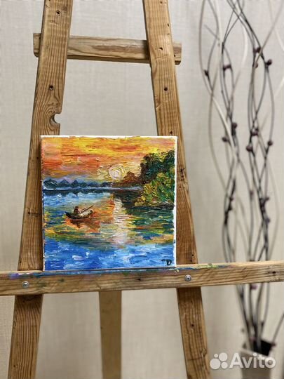 Картина маслом на холсте море