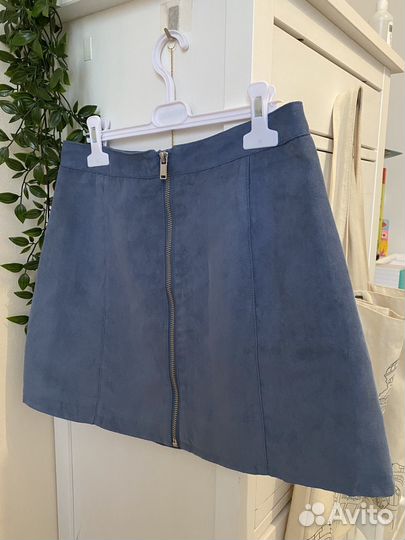 Юбки 2шт черная и синяя за 50р H&M 44s короткие