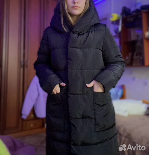 Куртка женская зимняя, длинная, 48 размер