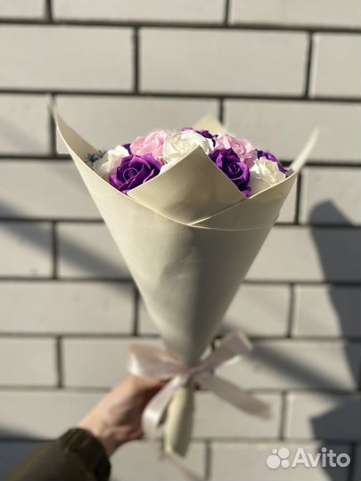 Букет из мыльных роз