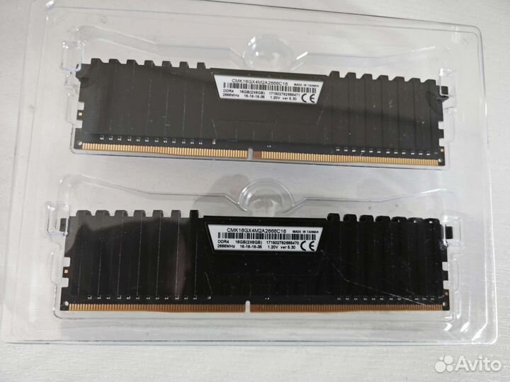 Оперативная память 16 Гб (2*8гб) ddr4 2666