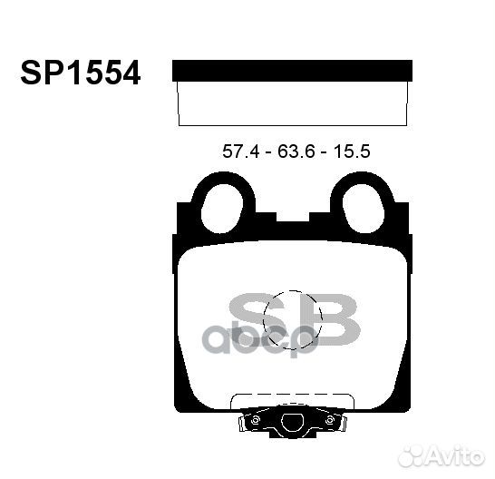 Колодки тормозные дисковые задние SP1554 Sangsi