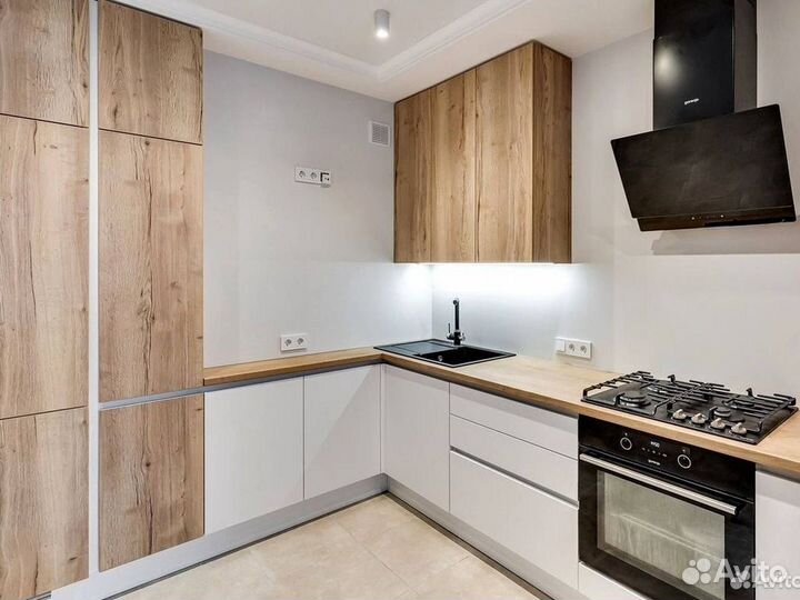 Кухонный гарнитур угловой в потолок на заказ