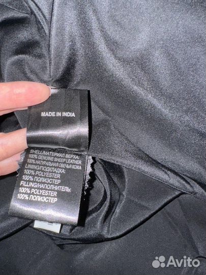 Куртка утепленная женская из натуральной кожи