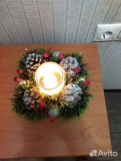 Новогодняя поделка подсвечник для сада школы