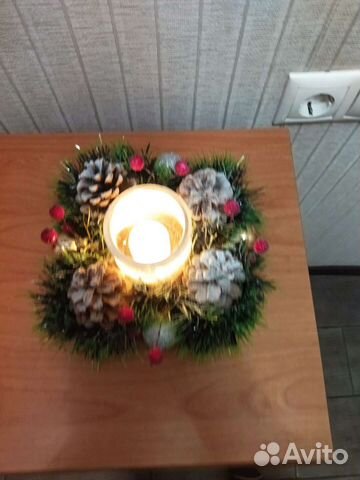 Новогодняя поделка подсвечник для сада школы